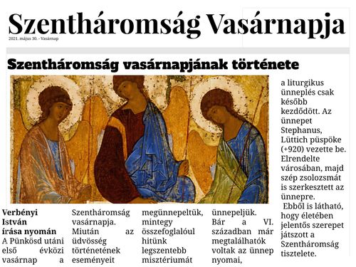 Szentháromság – borító